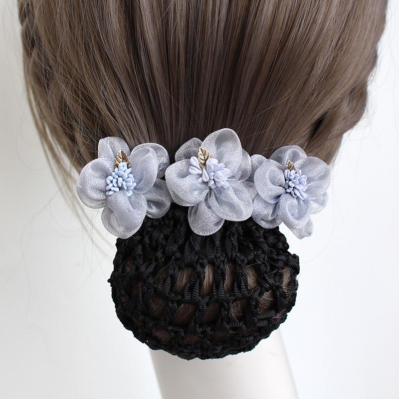 Nurse Head Flower Hair Mesh Pocket Disc Hair Stewardess Hair Mesh Cover Hotel Restaurant Waiter Work Headgear Hair Accessories