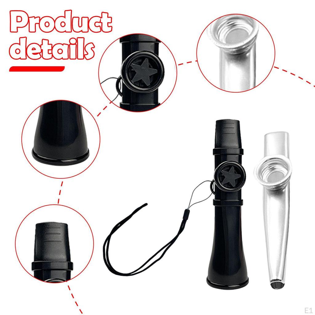 Kazoo Flute Portable Lightweight Party Favors with Neck Rope Musical Instrument for Show Gifts