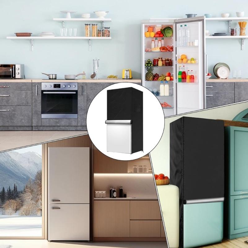 Outdoor Use Upright Freezer Cover Water Resistant Oxford Fabric Protectors Fits 56x58x86cm Compacts Refrigerators Dustproof