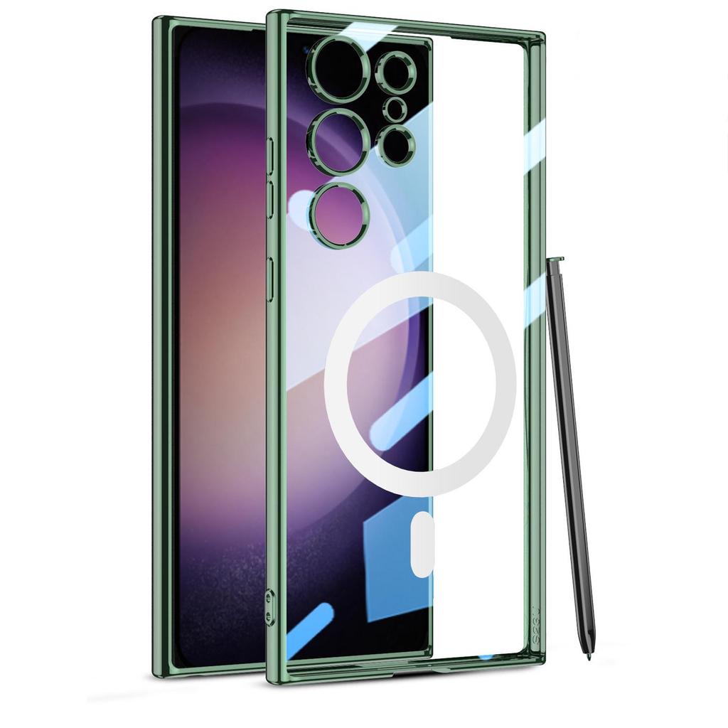 Samsung S24 Ultra Magnetic Wireless Charging TPU Transparent Phone Case