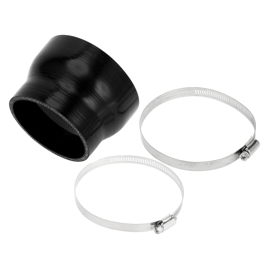 X AUTOHAUX 1 Set Inner Diameter 83-102mm/3.27"-4.02" Length 76mm/2.99" 0 Degree Straight Black Car