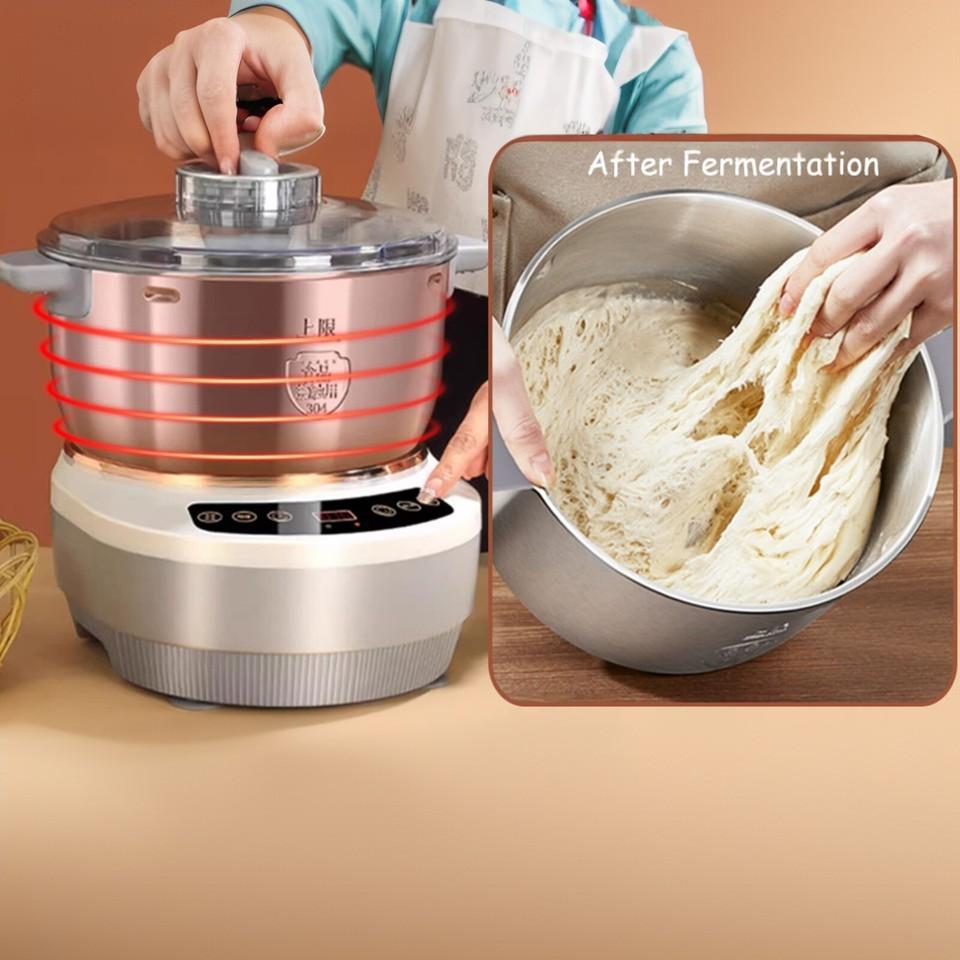 5/7 Liter Stand Mixer, 200W Electric Dough Maker, Household Smart Fermentation Flour Mixer Kneading Machine for Bread, Pizza