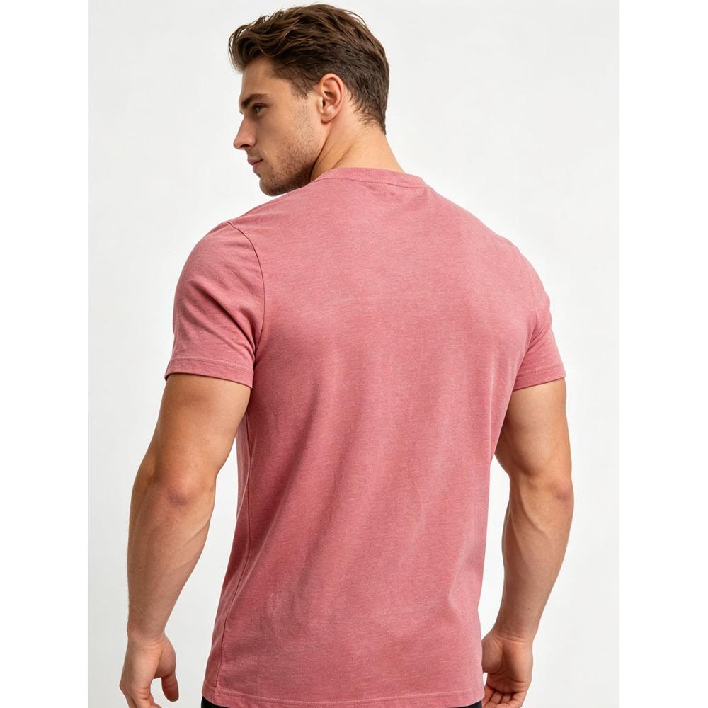 Men's 95% Cotton Henley Shirt Short Sleeve - Casual Button Neck T-Shirt with Pocket - Soft Breathable Summer Top