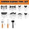 Halloween Pumpkin Carving Set: DIY Lantern Tools & Stainless Steel Cookie Cutters