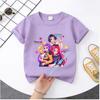2026 Summer Kpop Demon Hunters T Shirt Kids Cartoon Anime Meme 2026 Print Clothes Round Neck Basic Boys Tops Casual Shirts Gift