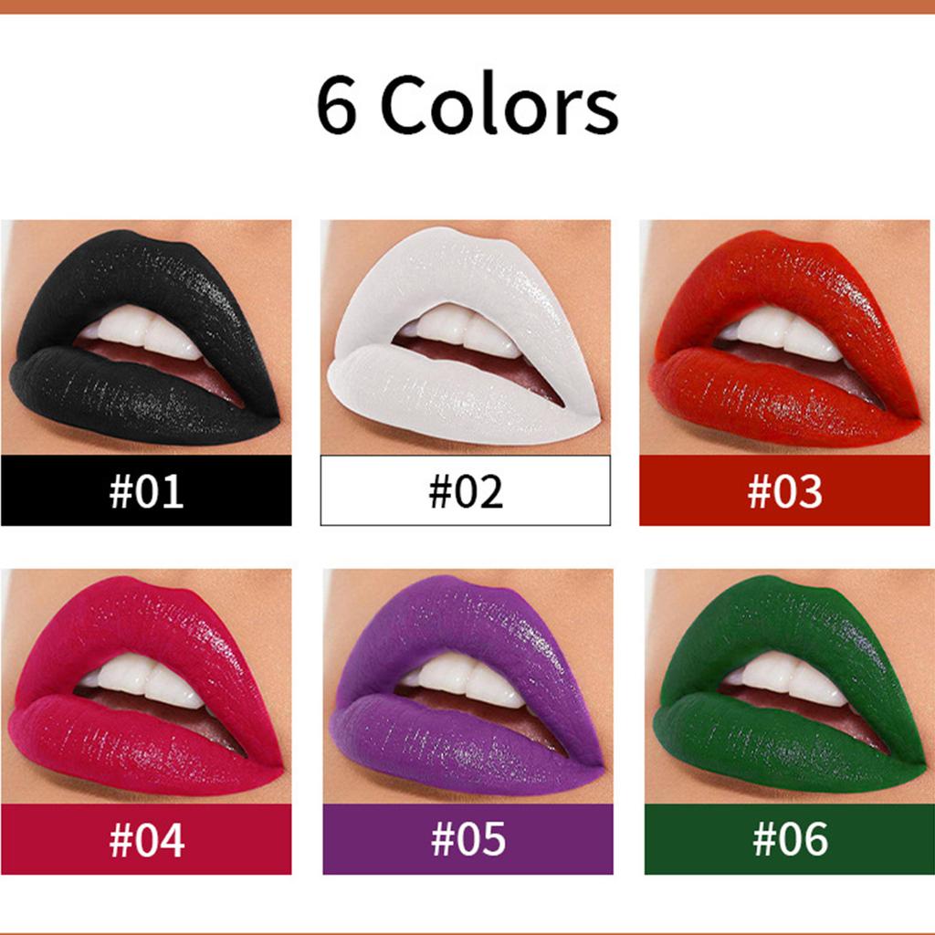 Matte Liquid Lipstick Lip Gloss Waterproof Smudge Proof Lightweight Lip Makeup for Women Halloween Party