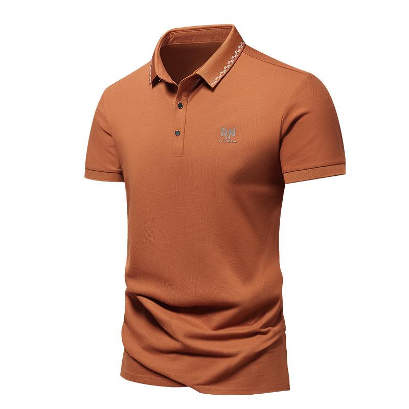 Evropská a americká pánská top polokošile Tričko s krátkým rukávem Pánská letní košile s klopou Spodní košile s polovičním rukávem