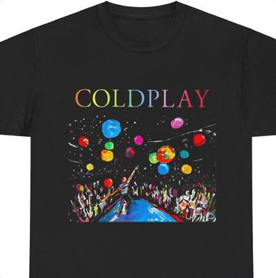 Fanouškovské tričko/T-shirt/Top z světového turné Coldplay s jedinečným designem. Unisex Unisex Tričko
