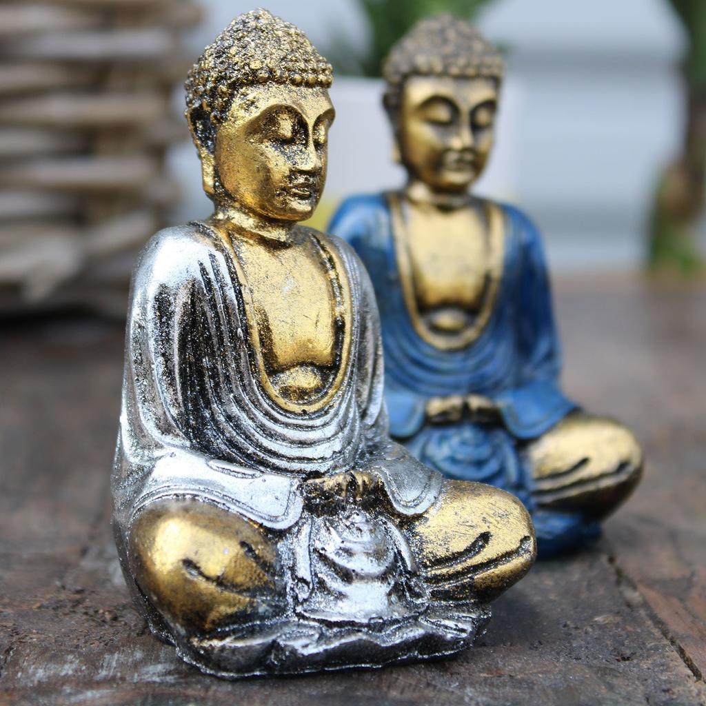 Buddha Statues Gold Mini Set of 6