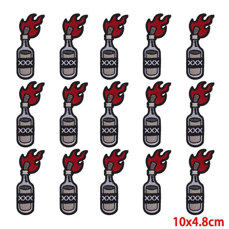 10 Pcs/lot Wholesale Embroidery Patch Iron On Patches For Clothing Patches On Clothes Jackets Decor Applique Sew Supplies