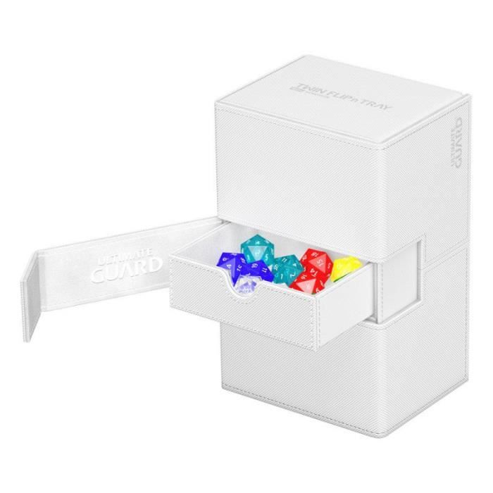 Deck box - ULTIMATE GUARD - Twin Flip'n'Tray 160+ - Monocolor Blanc - 160 cartes - Accessoires inclus