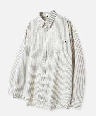 Dibellobeu City Boy Oversized Striped Shirt_Black Stripe