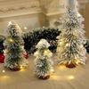 Tower-shaped Tabletop Cedar Snow Spray Christmas Tree Decoration for Hotel and Mall Displays