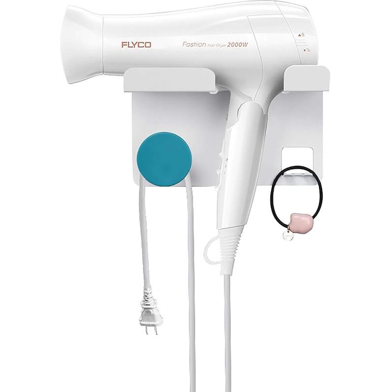 Hair Dryer Stand Holder Wall Mounted, New Upgrade Punching Or Nails-Free Glue Two Ways Blow Dryer Holder Rack Organizer for Dyson Supersonic Hair