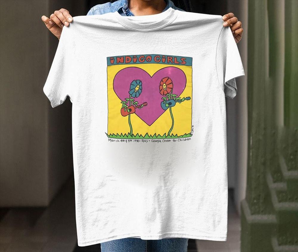 NEW Indigo Girls 1990 Tour T Shirt White Men And Women Size S5XL SG111 Unisex T-Shirt S