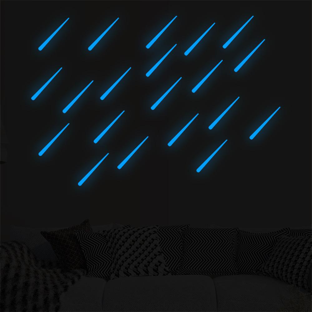 Luminous Meteor Wall Stickers - Glowing Bedroom Decor