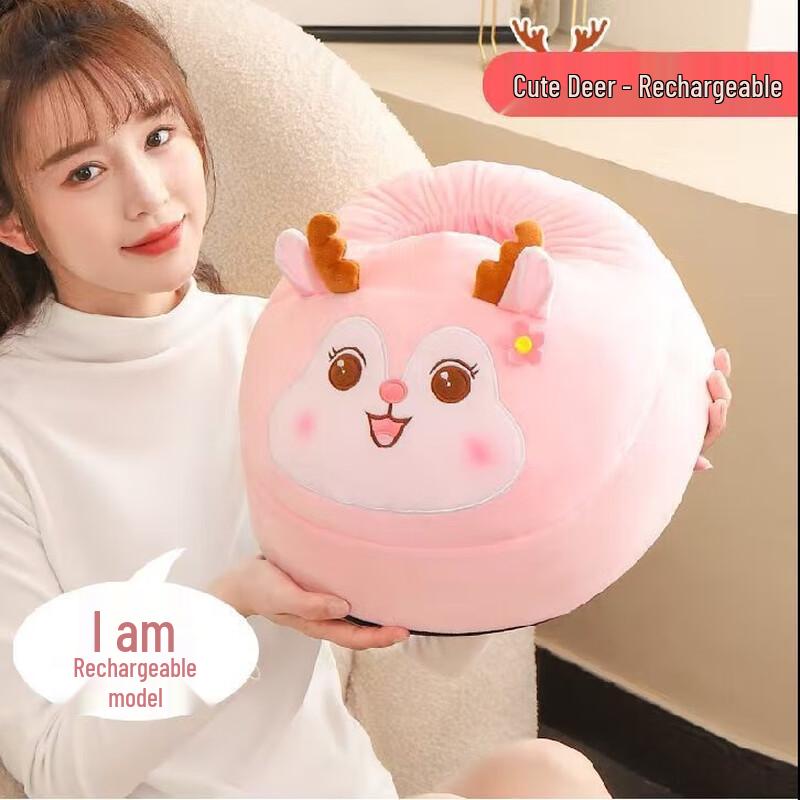 WEZHO Rechargeable Heating Cartoon Deer Foot Massager