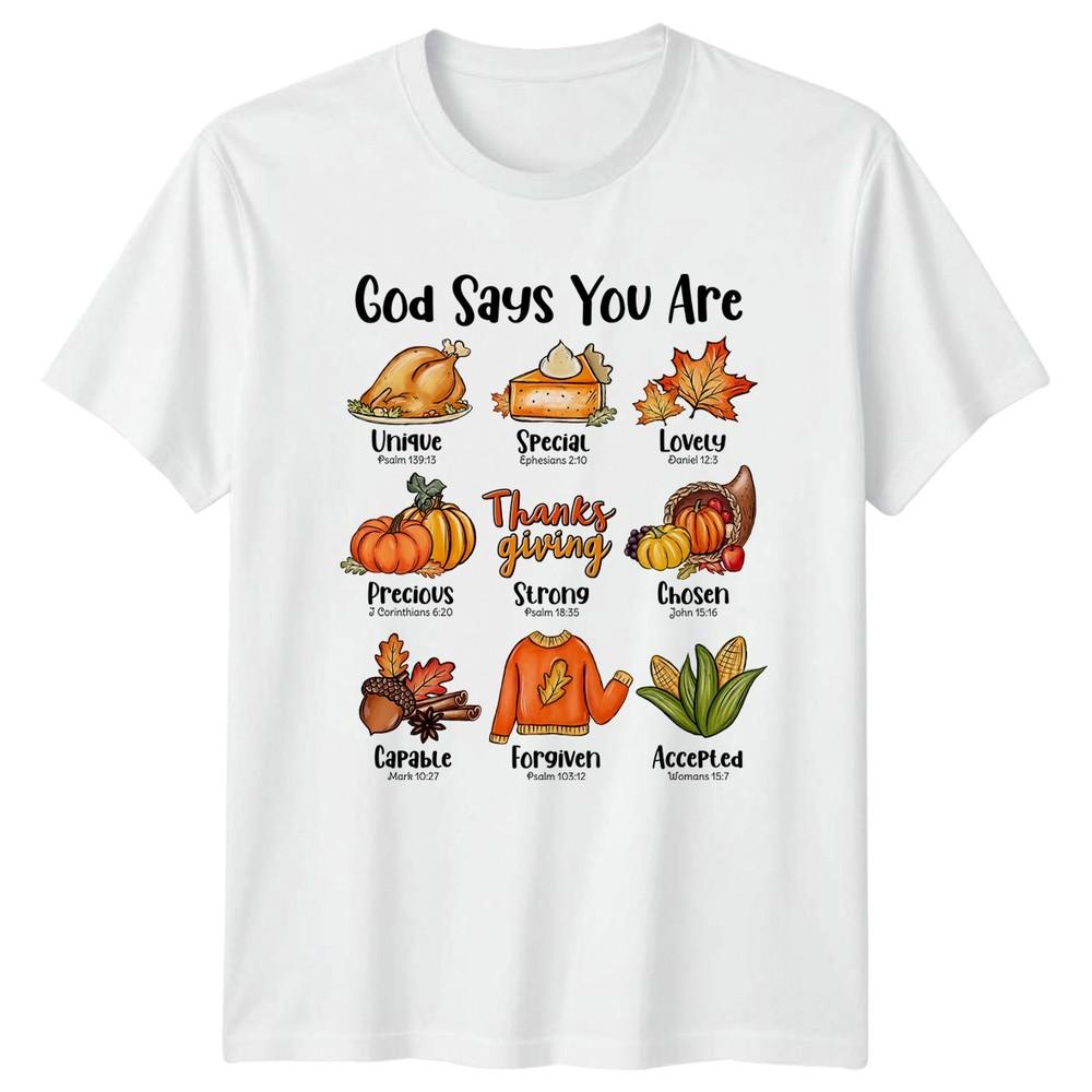 God Says You Are Strong Unique TShirt Thanksgiving Christian Thanksgiving Gift S