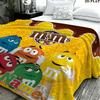 1PC M&M's Custom Name Patterned Flannel Blanket Suitable For All Seasons for Home Decor Warmth and Comfort Gifts Holiday Present