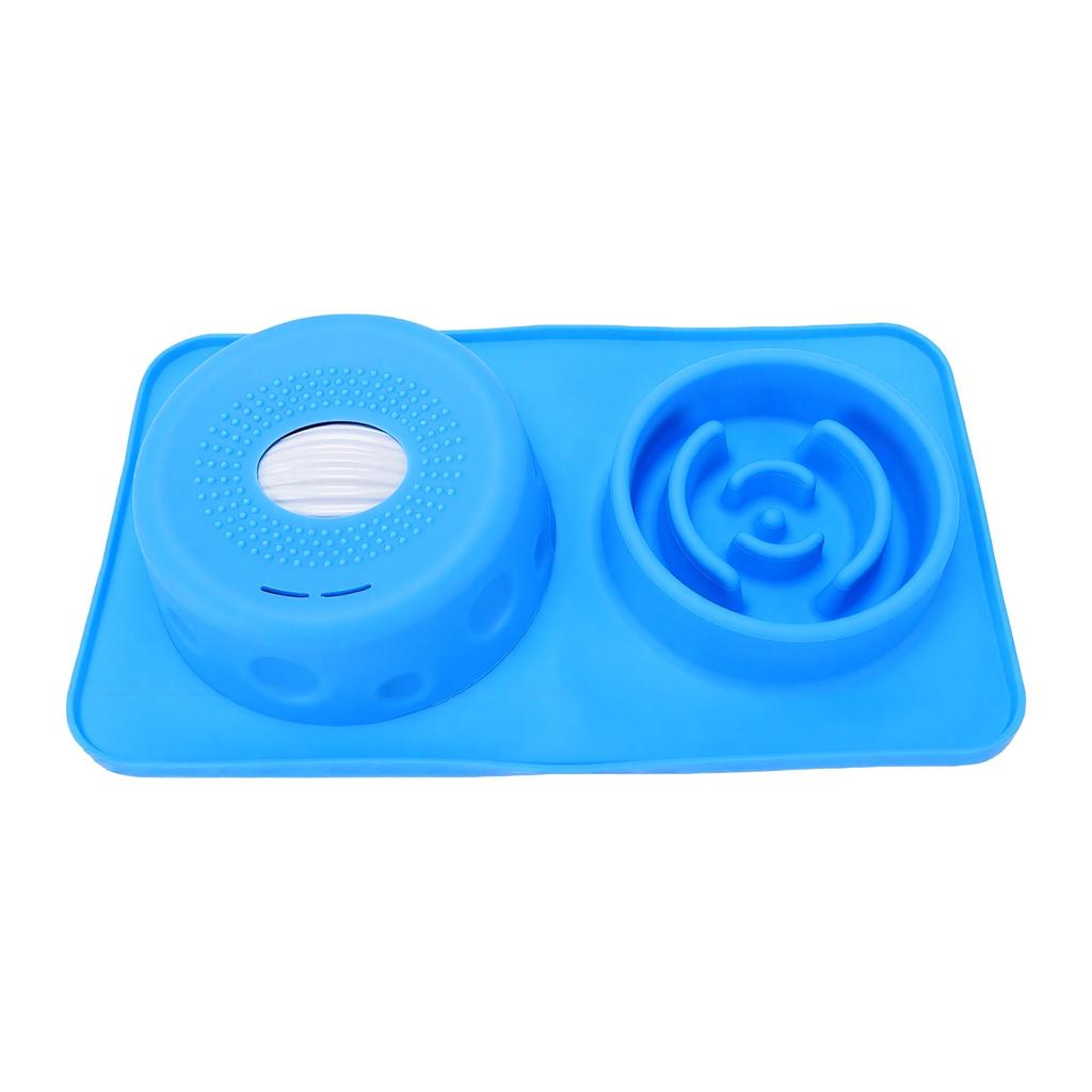 2 In 1 Pet Slow Feeder Bowl Pet Lick Bowl Anti Slip Design Built In Fun Ball for Dogs Cats Liquid Feeder Slow Eating