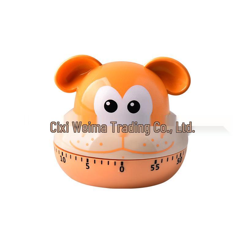 Magnetic Mechanical Kitchen Timer, Battery-Free Rotary Design, Cute for Baking, In Stock