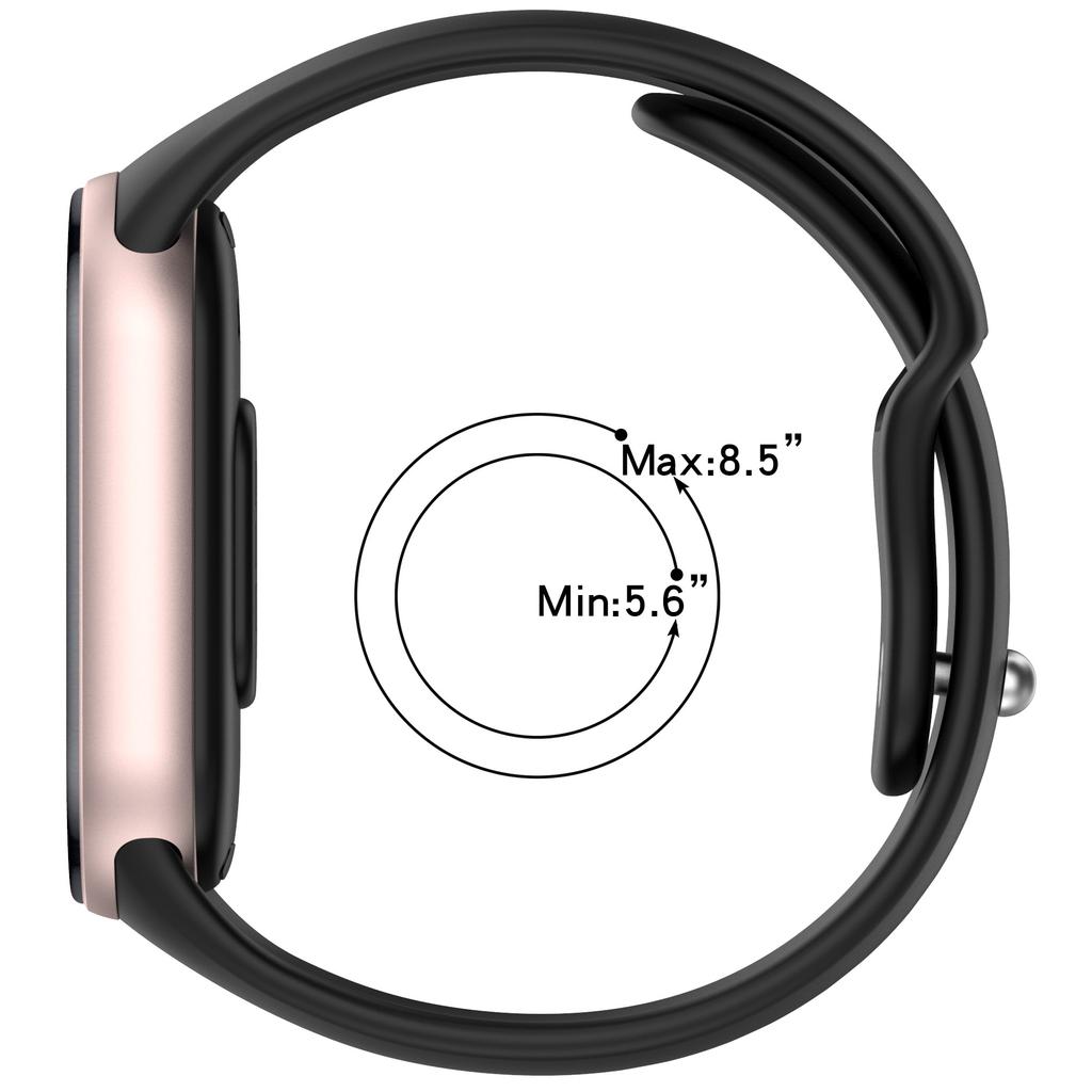 Watch Band for Xiaomi Smart Band 10 NFC/10/9 NFC/9/8 NFC/8 Reverse Buckle Silicone Wrist Strap