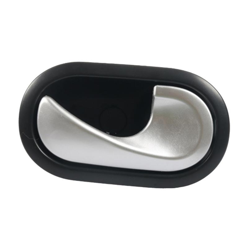 Car Interior Door Handle Set For Renault Megane II Clio III Master MK3 Dacia Sandero- Model Numbers 8200174075& 8200174074 Right Black  Silver Right