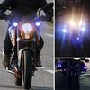 2Pcs U5 3000LM 125W Motorcycle Headlight Upper Low Beam LED Motorbike  Driving  Spot Fog Spot Bulb Light & Switch