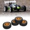 4Pcs 1Celsius10 Scale RC Car Wheels and Tires Aluminium Alloy Wheel   Rubb  Tires for 1Celsius10 Remote Control Car