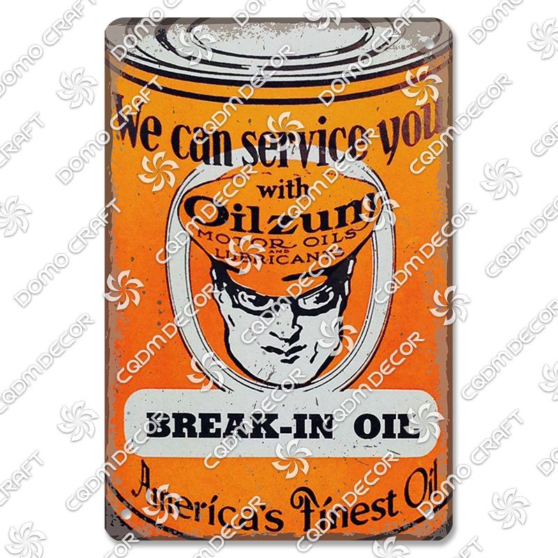 Motor Oil Poster Vintage Metal Plate Energol Oilzum Car Parts Oil Change Metal Tin Signs Wall Decor Garage Club Man Cave