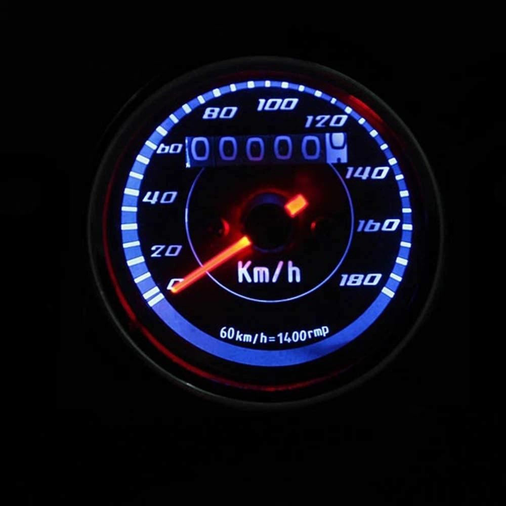 Hot Selling New Universal Motorcycle Speedometer Two-color LED Light Speedometer Odometer