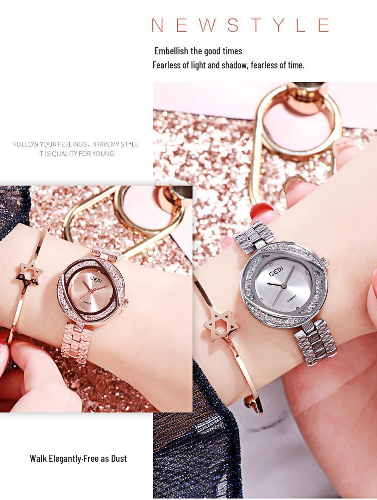GEDI Ultra-thin Ladies' Steel Band Waterproof Quartz Fashion Watch