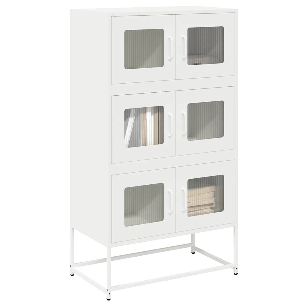 Highboard White 68 X 39 X 123 Cm Steel