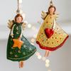 American Country Retro Old Iron Christmas Angel Girl Decoration Pendant Christmas Tree