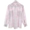 Wrangler 70s Vintage Check Pattern Long Sleeve Western Shirt Light Blue Men's Used