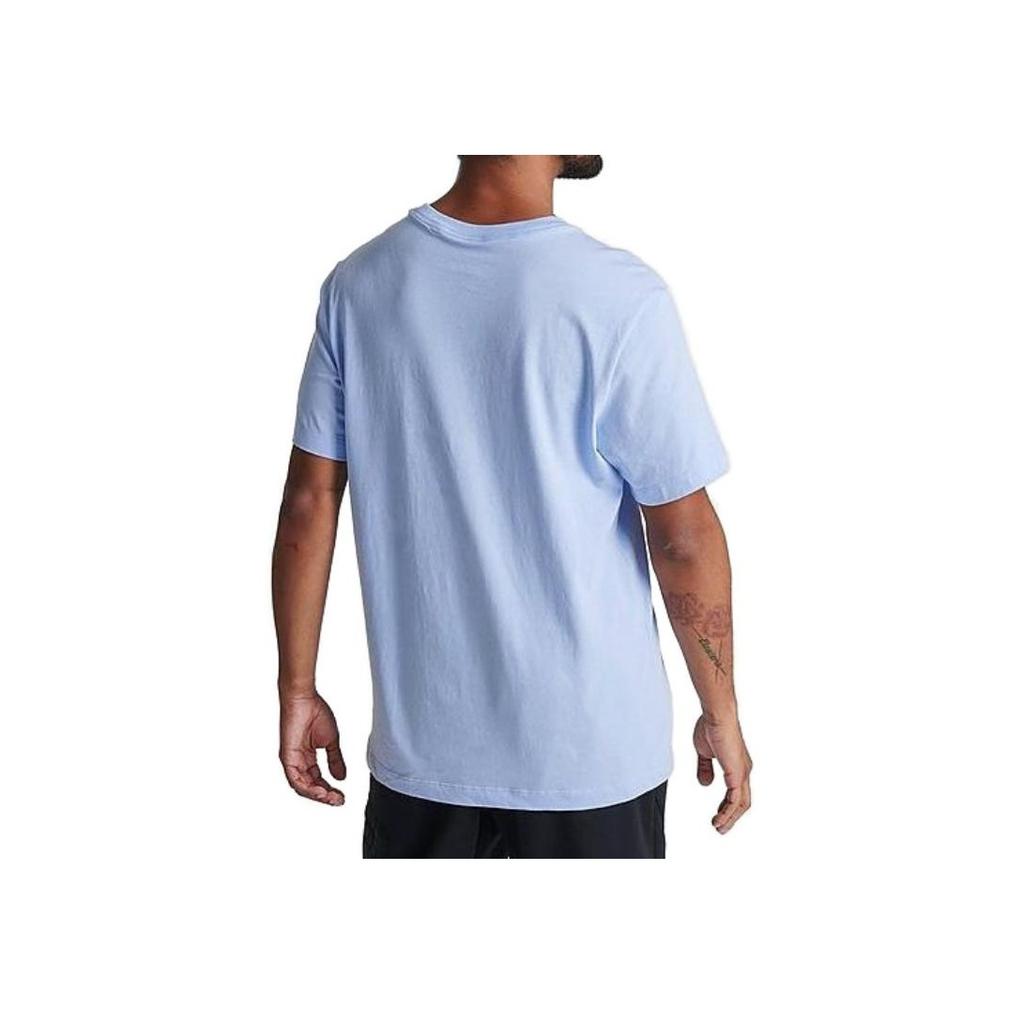 Jordan Jumpman Solid Logo Ribbed Crew Neck Sports Short Sleeve T-Shirt Men Tops Sky-Blue DC7485-425