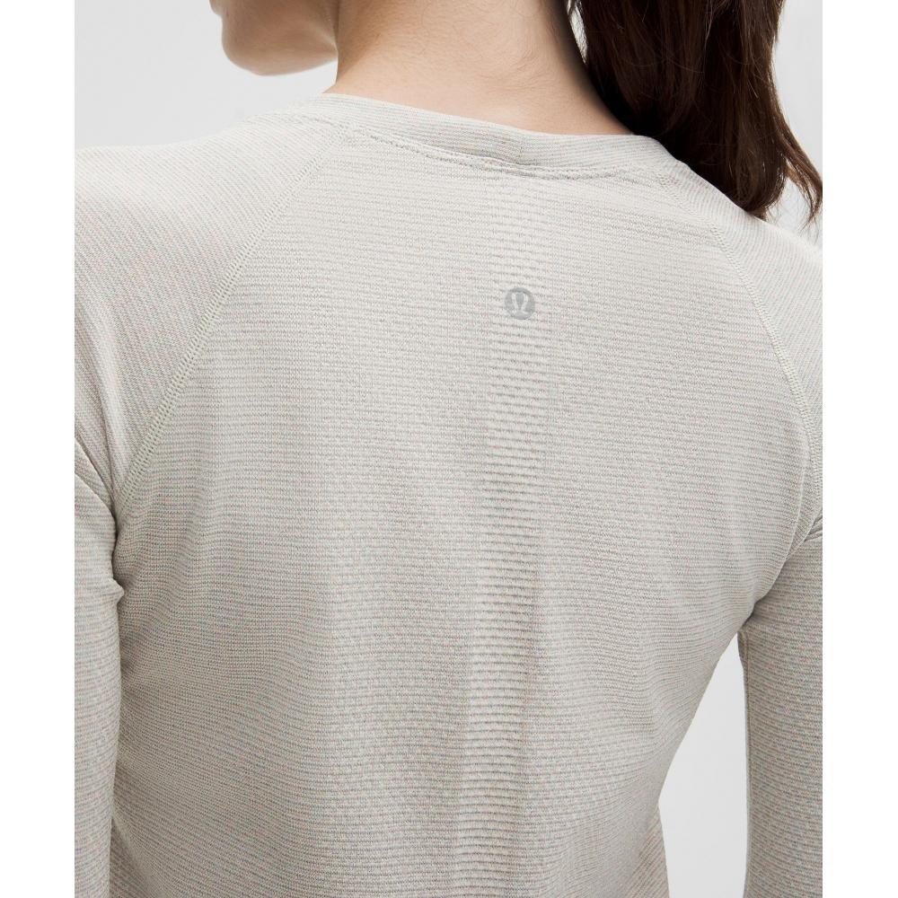 Lululemon Swiftly Tech Long Sleeve Shirt 2.0 Waist Length  Sparkle Light Ivory Rainbow Lurex