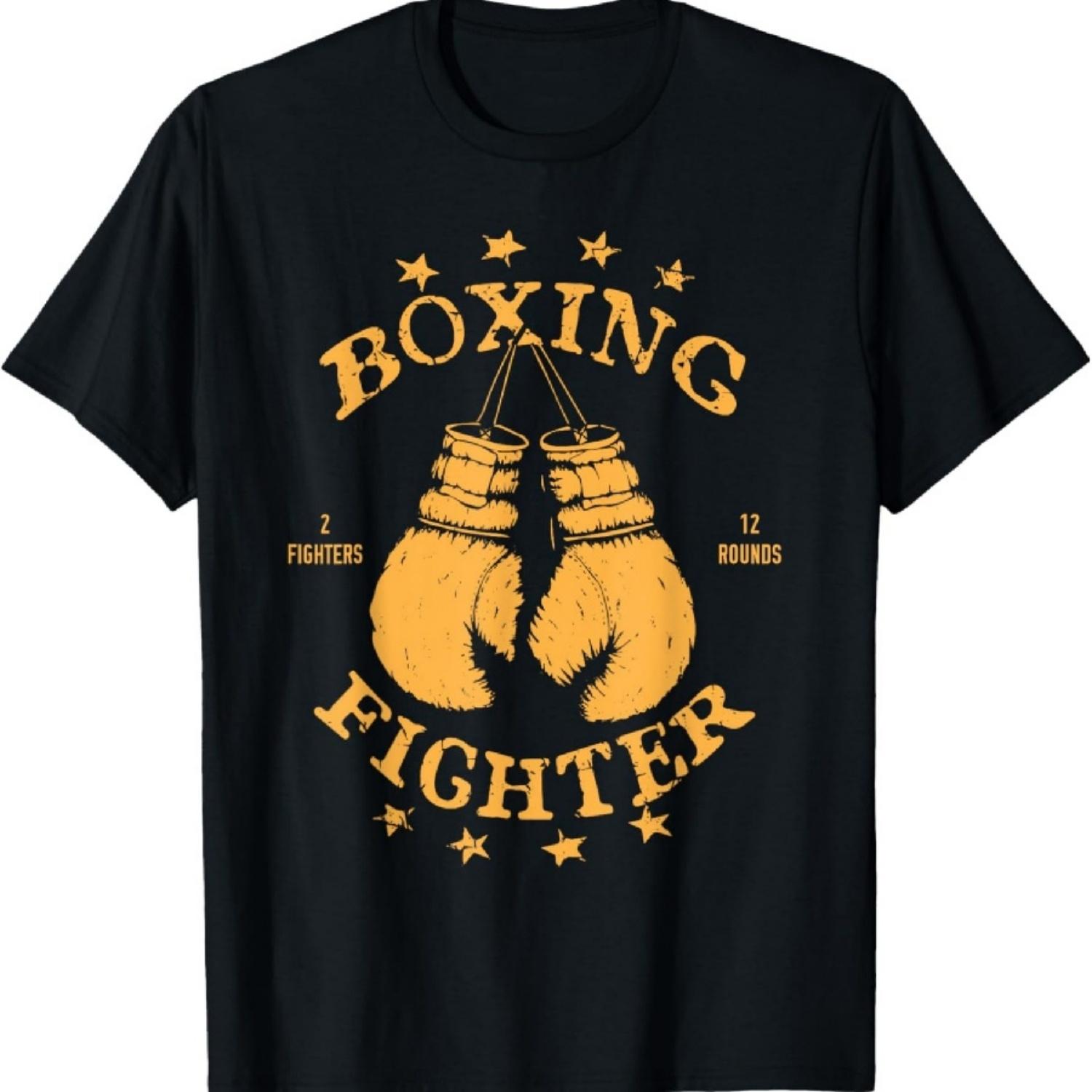 

Fighter Boxing Gloves T-shirt Vintage Boxing Shirt T-Shirt XXXXXL чорний