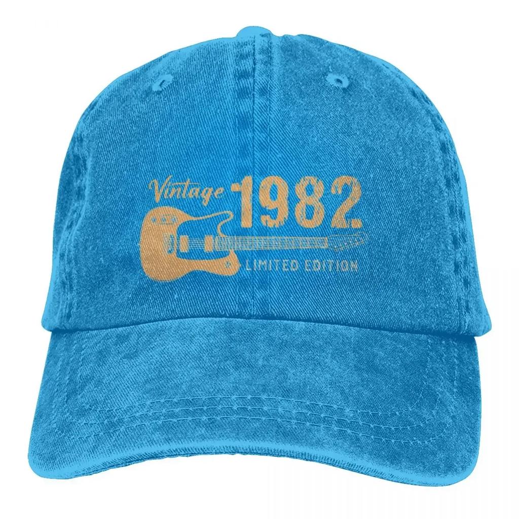 Summer Cap Sun Visor Guitar Hip Hop Caps Vintage 1982 A Special Year Cowboy Hat Peaked Hats