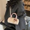 Vintage Style Pillowshaped Handheld Purse With Inner Pocket For Casual Outings