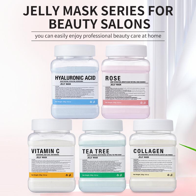 Maschera in Polvere Gelatina di Rosa per il Viso Idrata Nutre Ammorbidisce e si Rimuove Delicatamente per una Pelle Liscia e Luminosa