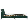 Bed Frame with LED Lights without Mattress  Hanko  Dark Green 120x200 cm Velvet