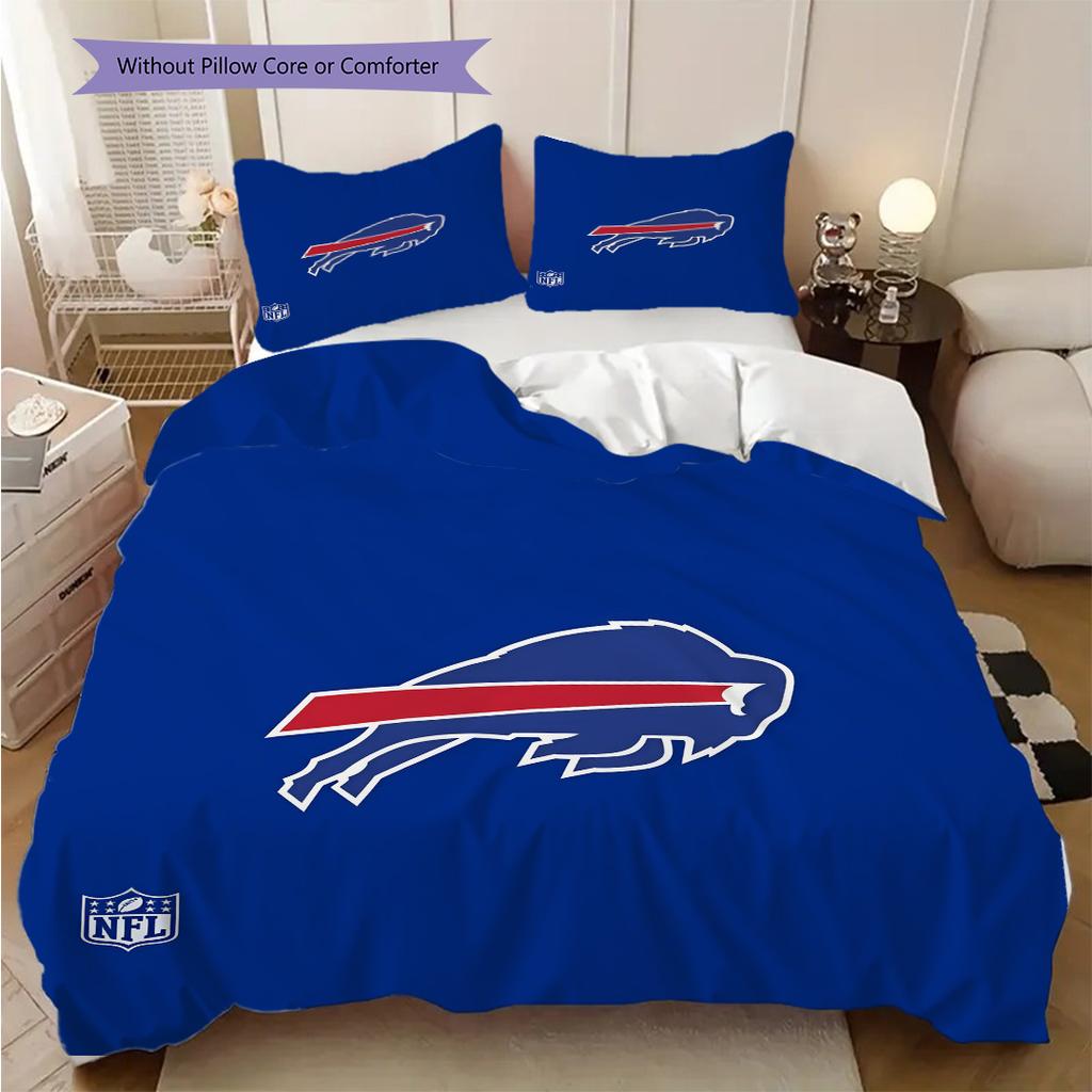 Biancheria da letto con spirito di squadra dei Buffalo Bills(1 * copripiumino + 2 * federa, senza nucleo)Copripiumino e federa Morbido e confortevole Set biancheria da letto