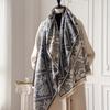 Light luxury imitation cashmere shawl women's clothing with large scarf party shawl air-conditioned room warm scarf blanket
