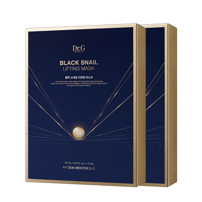 Dr.G Black Snail Lifting Sheet Mask Firming & Elasticity Care 10 Sheets