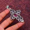 Awesome Amethyst Cross Shape Gemstone Pendant: 925 Sterling Silver Handmade Pendant Necklace Jewelry