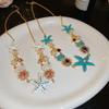 Zinc Zinc Alloy Rhinestone Pearl Shell Starfish Necklace Sea Series Starfish Beach Bracelet  Daily