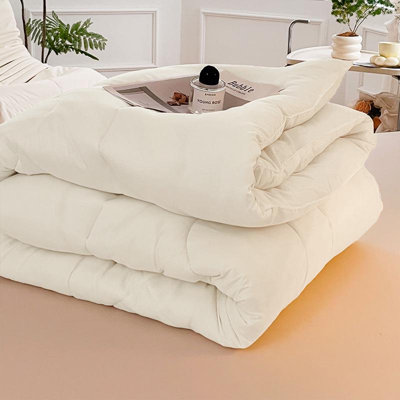 Solid Color Thickened Winter Quilt for Dormitory Single Bed - Warm, Brushed Bedding 150x200cm core/3 jin