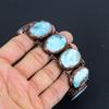 Larimar Bracelet Copper Electroformed Gemstone Jewelry, Handmade Bracelet For Thanksgiving