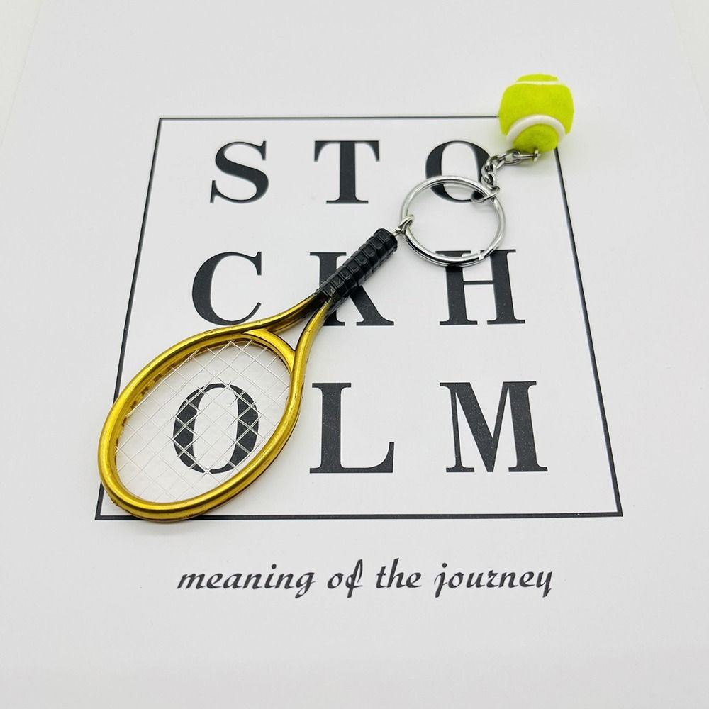 

Decoration Tennis Ball Keychain Personalized Tennis Pendant Gift Tennis Keyring золотий